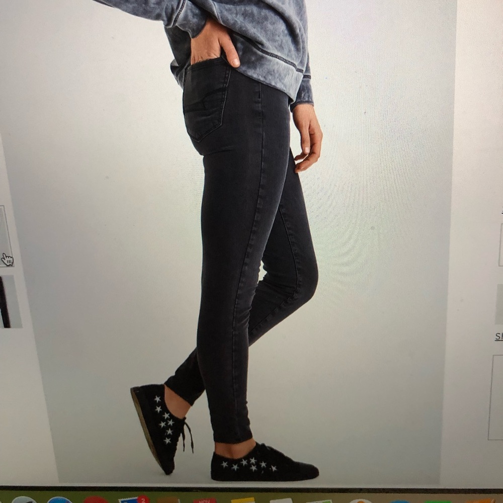 Faded black super stretch jeggings